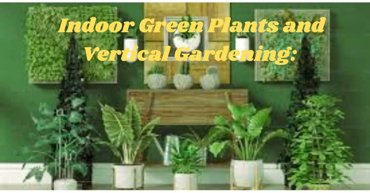 "Indoor Green Plants and Vertical Gardening